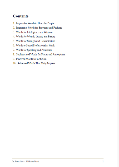 500 Essential Vocabulary Words
