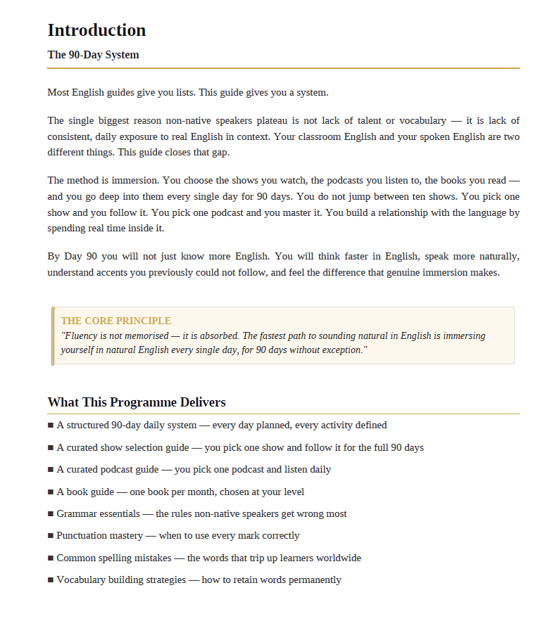 90 Day Fluency Plan