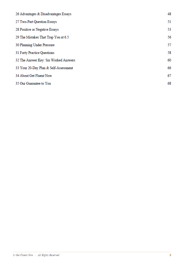 IELTS Writing Band 9 Masterclass table of contents page 2